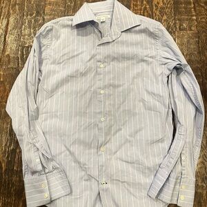 Banana Republic Men's Blue Striped Dress Shirt